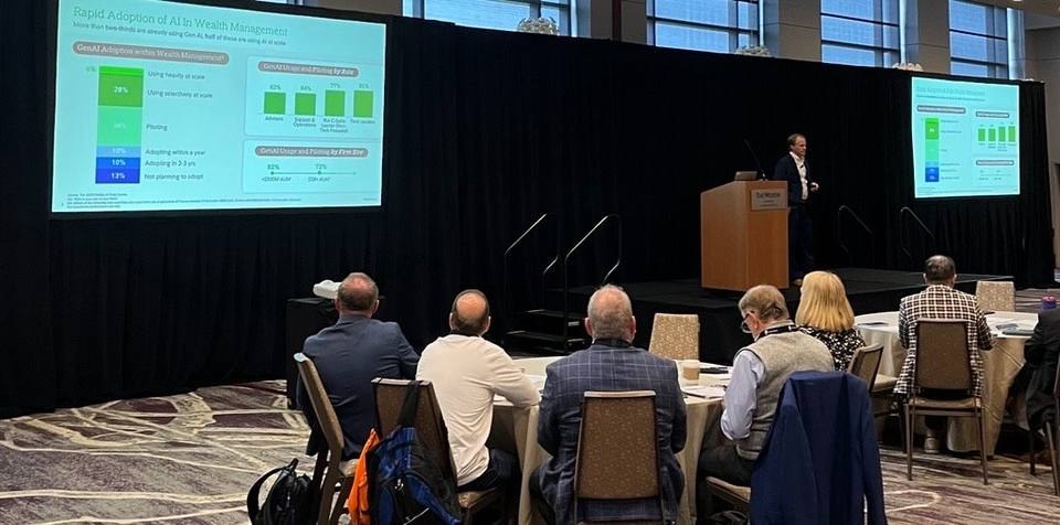 Rapid adoption of AI in wealth management — GenAI statistics presentation